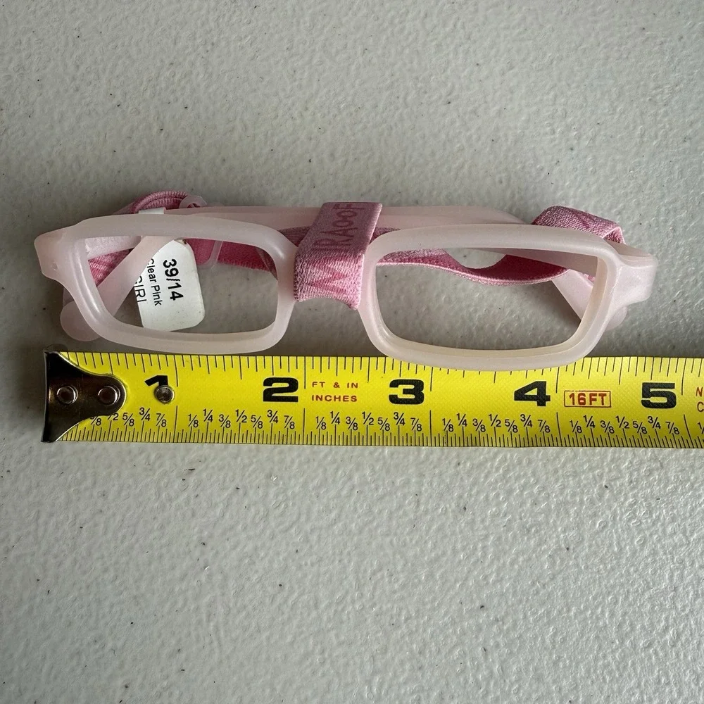 MIRAFLEX New Baby‎ Girl Clear Pink Neutral Frames Eyeglasses 39-14 Sample Italy